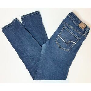 American Eagle Stretch Skinny Jeans Womens 6 Low Rise Blue Denim‎ Med Wash #8301